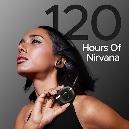 Nirvana Ion, 120HRS Battery, Crystal Bionic Sound w/Dual EQ Modes, TWS Ear Buds Wireless Earphones with mic