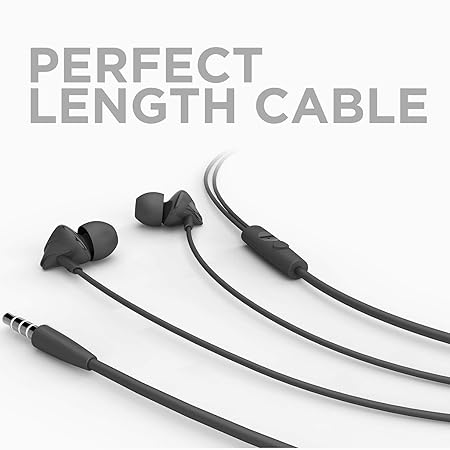 BassHeads 100 in-Ear Headphones with Mic (Black)