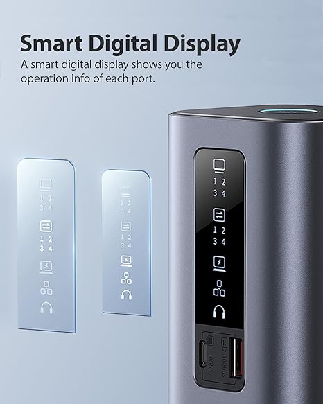 Docking Station, Spacemate(Win) 11 in 1, Triple Display, 4K HDMI and DP, 10Gbps USB A/C Ports, Gigabit Ethernet, 100W PD, Audio, Laptop Docking Station for Windows